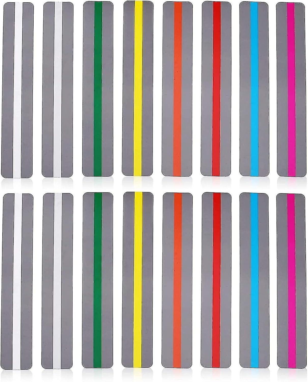 16 Pcs Dyslexia Guided Reading Strip, Colored Highlight Reading Ruler, Tracking Ruler to Guide Begin