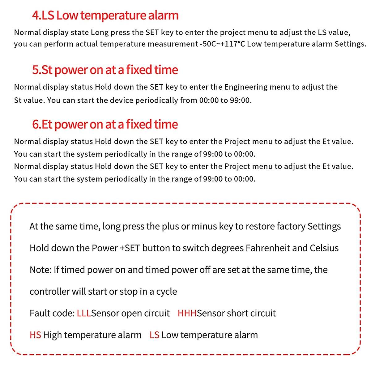 ZFX-W2141 AC 220V Digital LED Thermostat Regulator Incubation Heating Temperature Controller Time Switch Control Relay