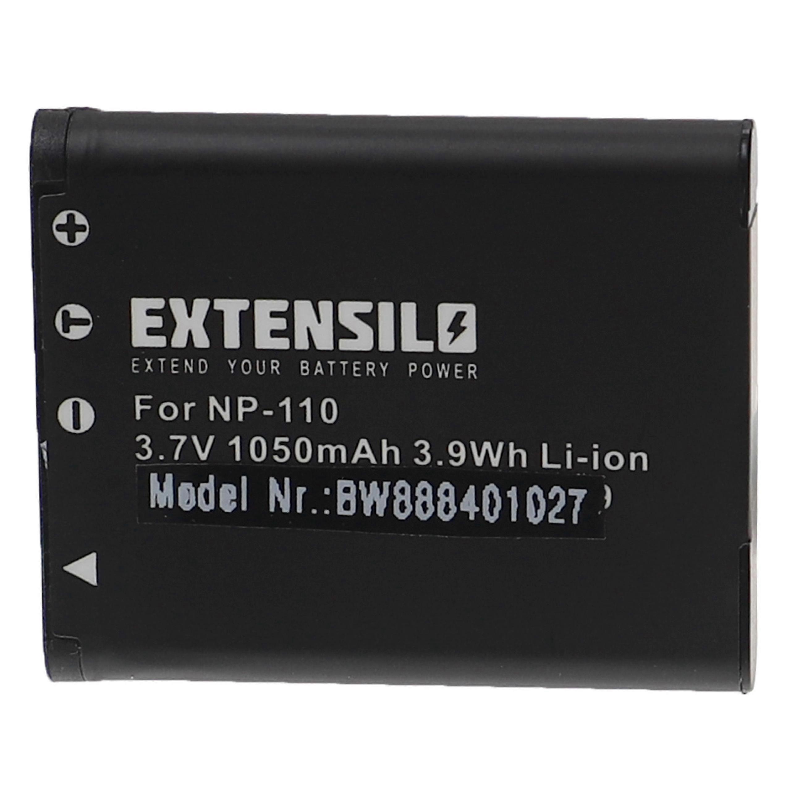 EXTENSILO Akku kompatibel mit Casio Exilim Zoom EX-Z2000VT, EX-Z2000PK, EX-Z2000BK, EX-Z2000, EX-Z2000SR, EX-Z2000RD Kamera (1050 mAh, 3,7 V, Li-Ion)
