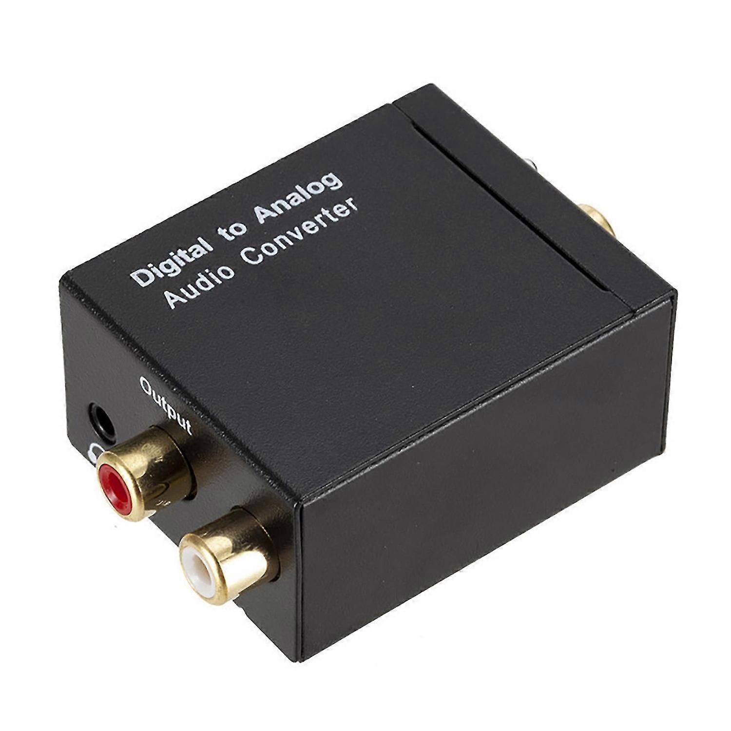 Audio Converter Stereo Sound Effect 3.5mm Digital Optical Fiber Coaxial to Left Right Track Audio An