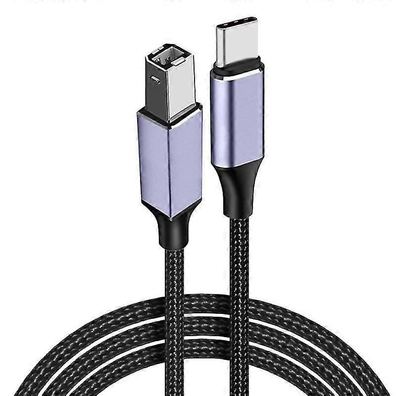 Type C 2.0 to USB Scanner Cord High Speed Fast Data Transfer For Printer Cable