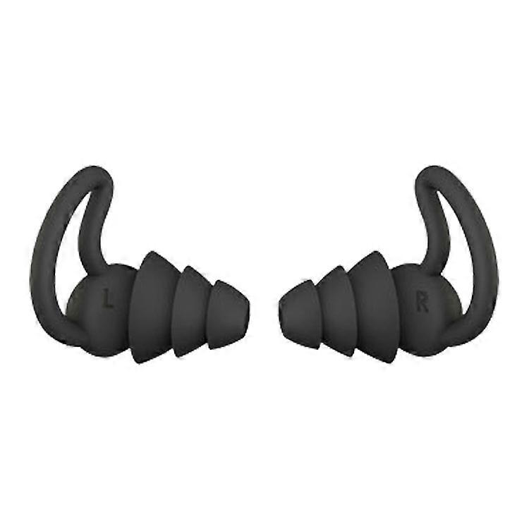 Ear Plugs for Sleeping, Silicone Noise Canceling Ear Plugs, for Snoring, Traveling, Studying (Black)