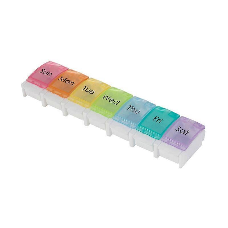 Pill Box Weekly Organizer Portable 7 Day Storage Box