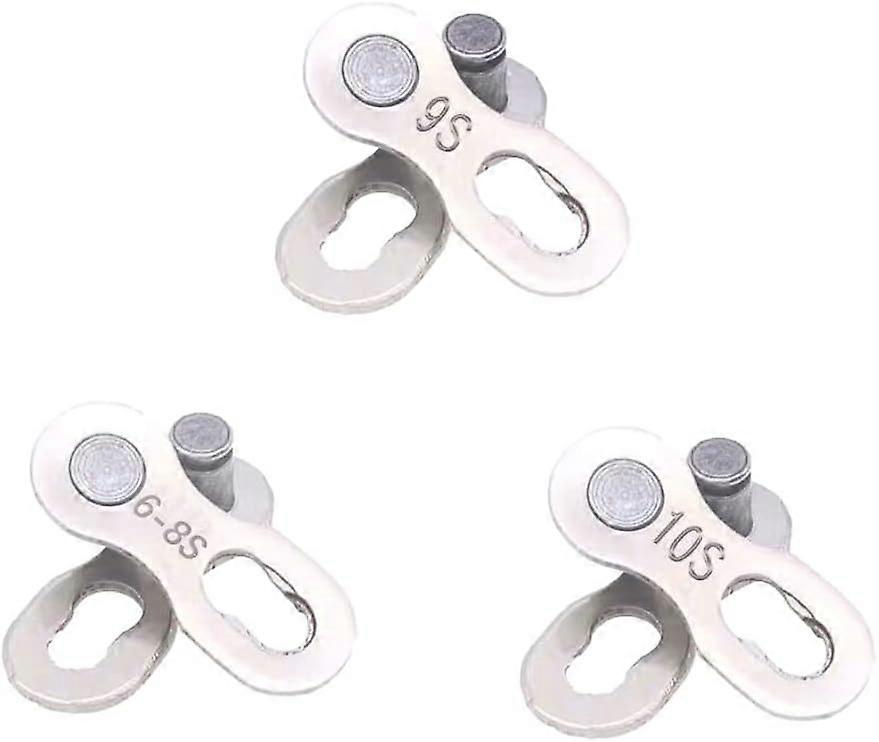Bicycle Missing Link, 3 Pcs Bike Chain Link, Bike Chain Connectors, Bike Quick Release Chain, for 6-7-8, 9, 10 Speed Chain, Reusable