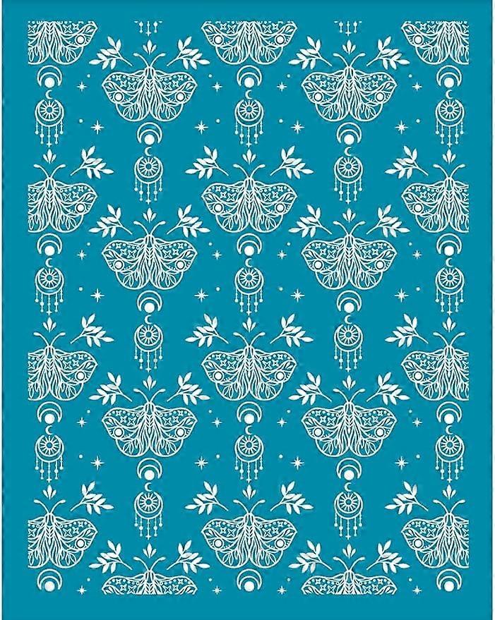 4x5 Inch Clay Stencils Insects Pattern Silk Screen for Polymer Silk Screen Stencils Moth Moon Leaf Mesh Transfer Stencils
