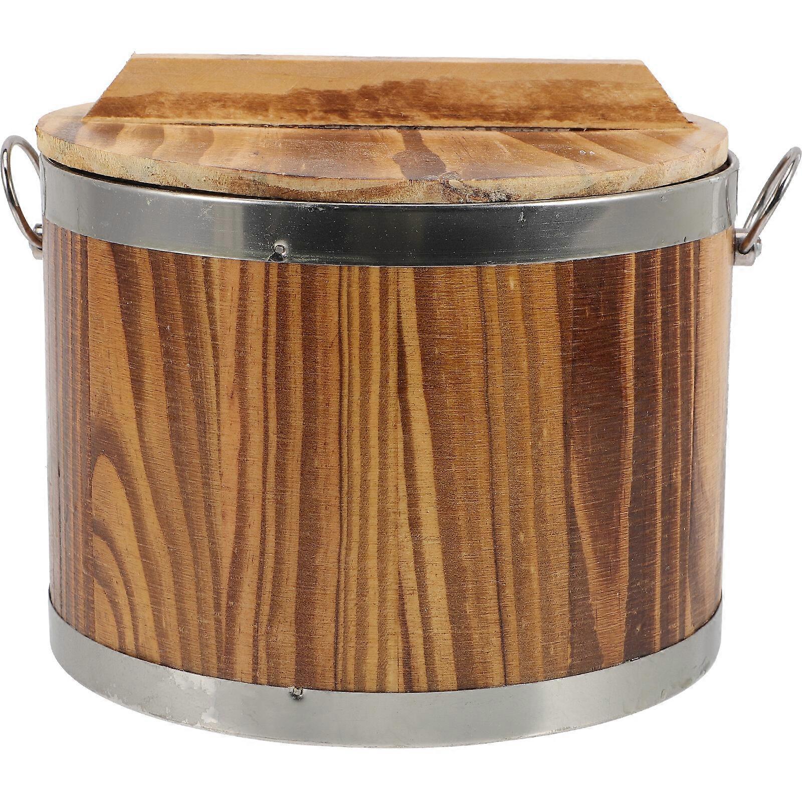 Ξύλινος κάδος Sushi Rice Container Μαγειρεμένος κάδος ρυζιού Μαγειρεμένο βαρέλι ρυζιού