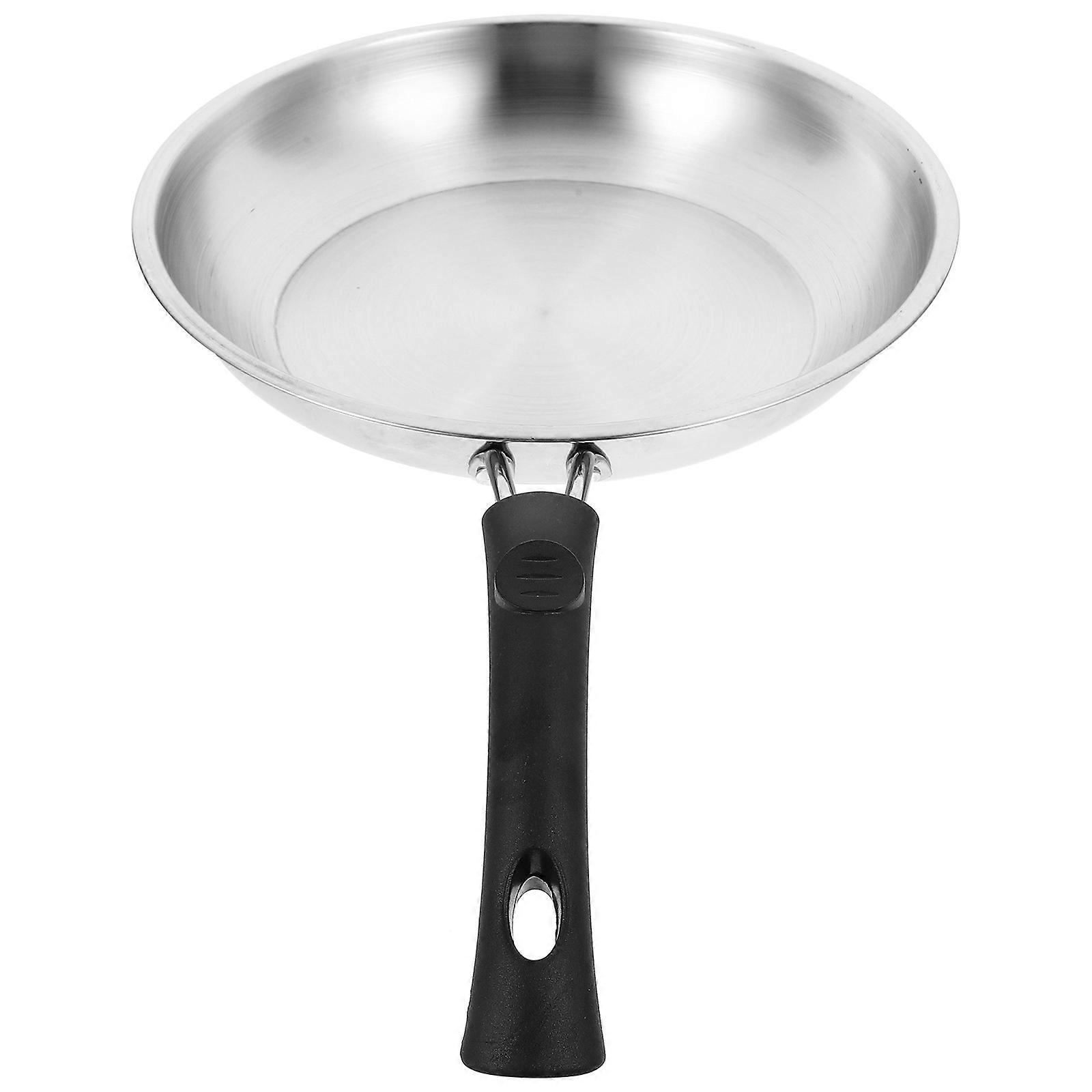 1Pc Practical 22cm Kitchen Frying Pan Non-stick Frying Pan Kitchenware (Silver)