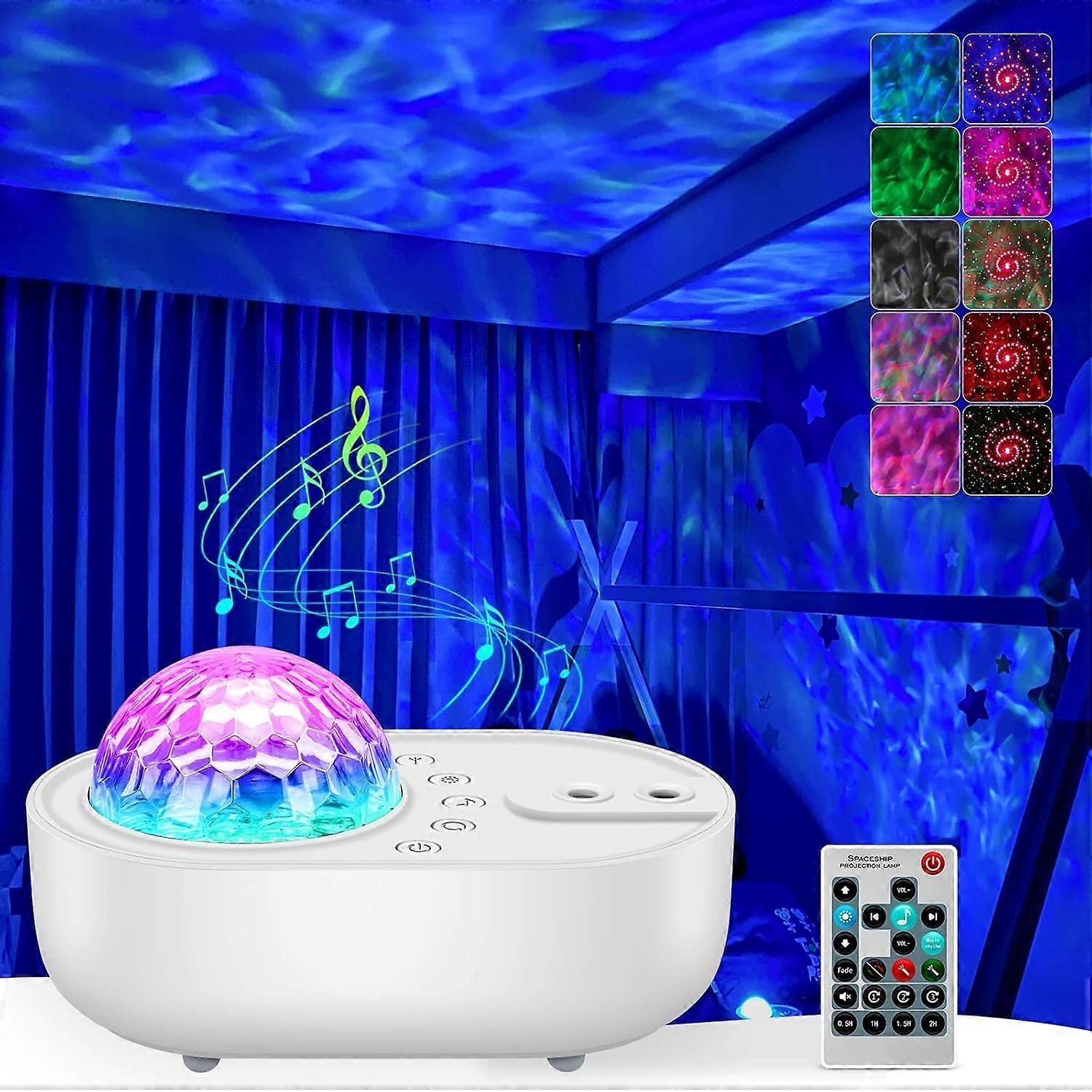 Star Projector Night Light, Built-in Bluetooth Speaker, Timer with Remote Control, Starry Sky Projec