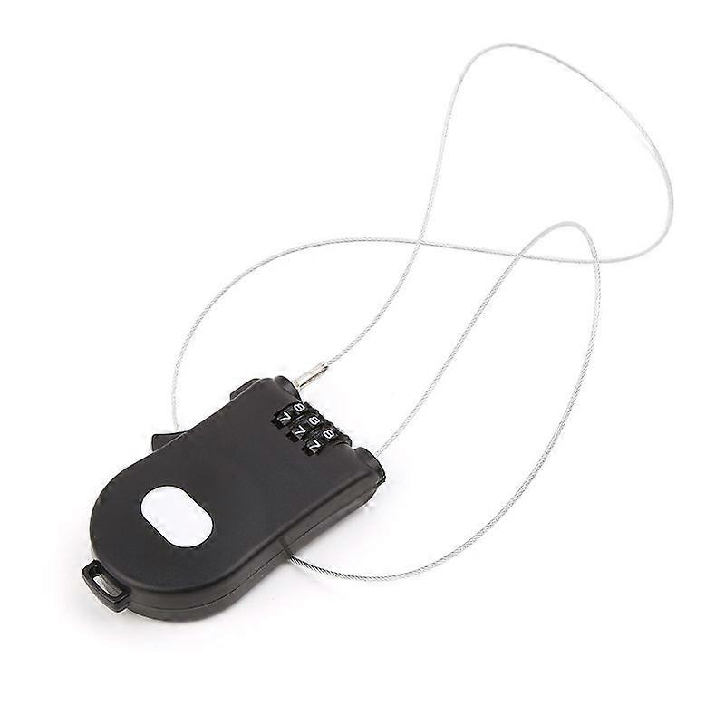 New Retractable Wire Rope Password Lock Combination Coded Locker Outdoor Keyed Padlock