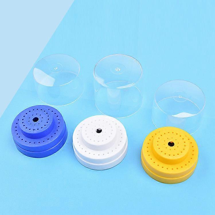 Dental Lab Instrument 60 Holes (Round) Holes Plastic Bur Holder Burs Block Case Box For Diamond Bur Holder