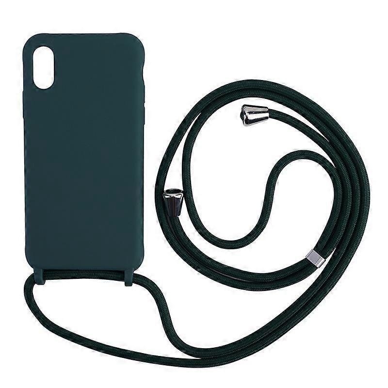 تنطبق على جراب هاتف قلادة سيليكون سائل لهاتف iPhone 14 13 12 Pro 11 Pro XS MAX X XR 6 7 8 Plus SE حبل كروس بودي غطاء حبل للهاتف المحمول c