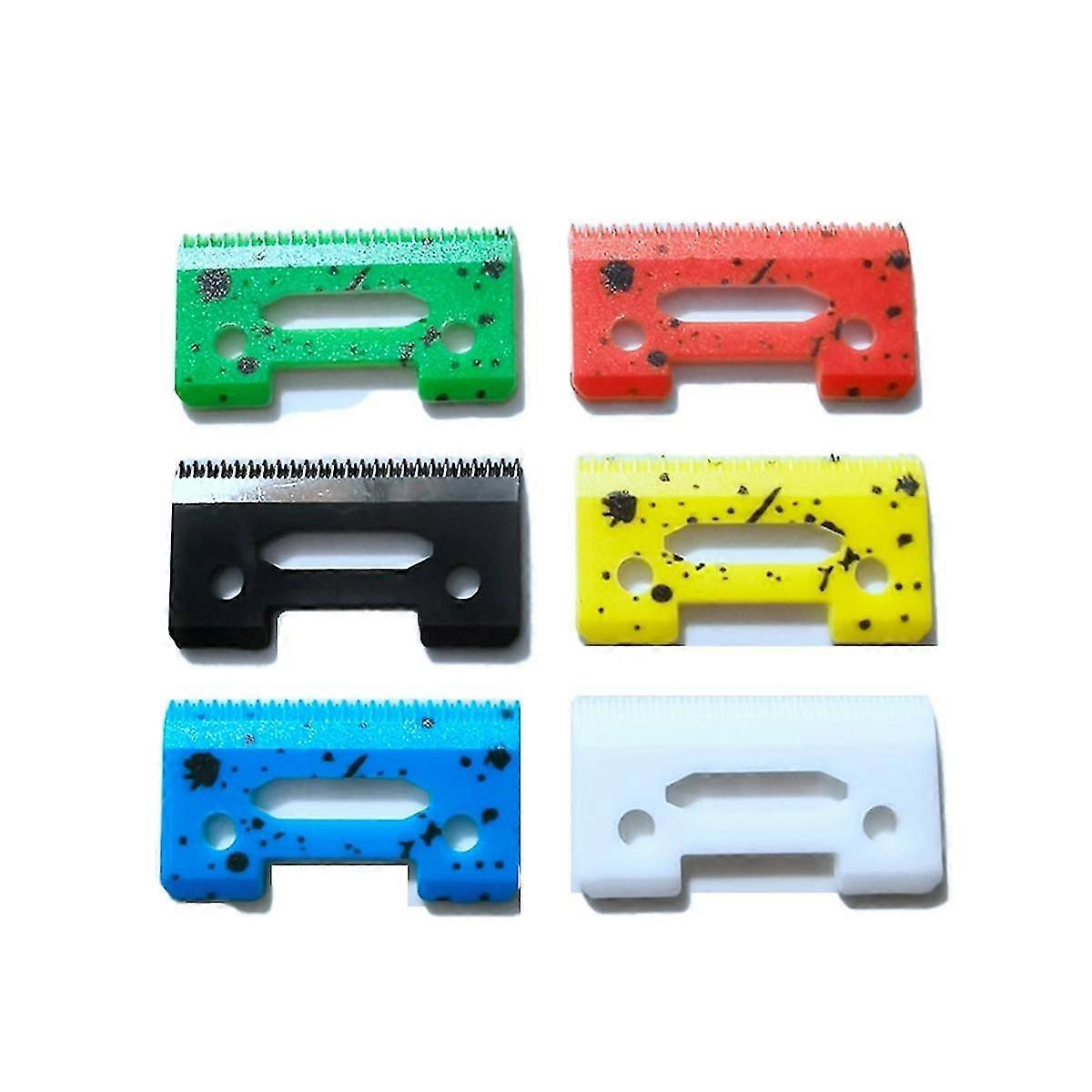 6pcs 2-hole Stagger-tooth Ceramic Movable Blade Cordless Clipper Replaceable Blade For Shear Clippe