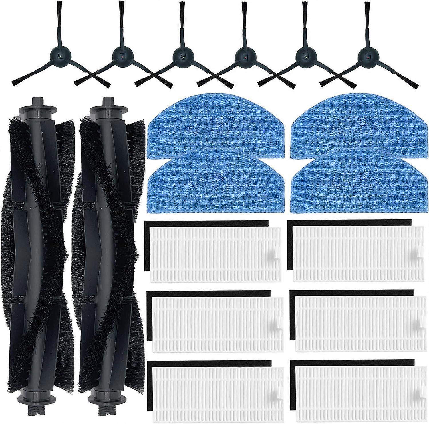 Kit Accessoires Pices d'rechange pour HONITURE G20 / G20 Pro, pour Evol 3 Robots aspirateurs, 2 Brosses Principales, 6 brosses latrales, 6 filtres, 4