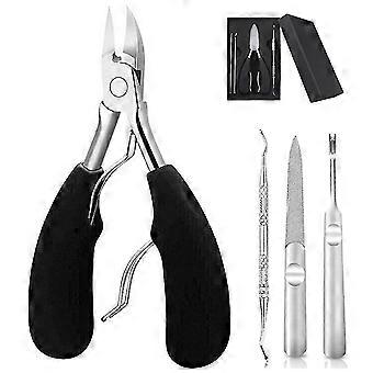 toenail clippers for thick nails, large nail clippers for thick  ingrown toenails podiatrist toenail clippers kits stainless steel super sharp curved