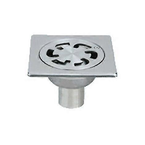 Siphon de sol en acier inoxydable 100x100 mm - sortie verticale 40