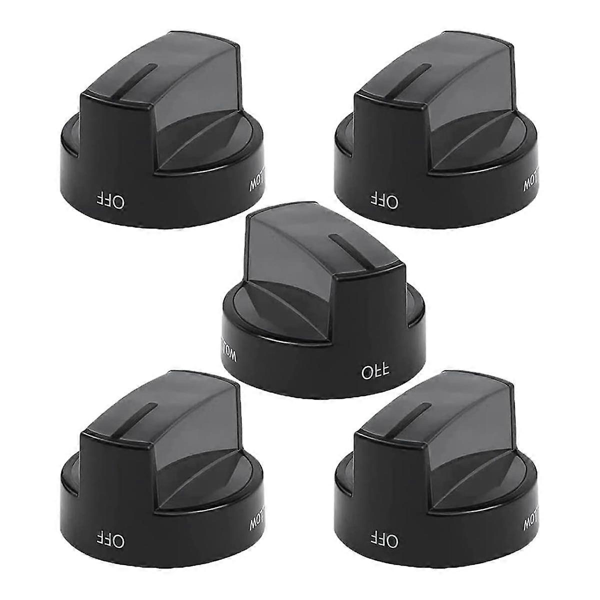 W10339442 Stove Knobs (5 Pack) Fit for Whirl-Pool Gas Range Stove WFG524SLAS2, WFG524SLAW0, Replace PD00004340, 2311008