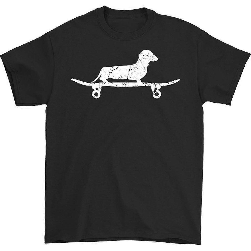 T-shirt teckel de skateboard
