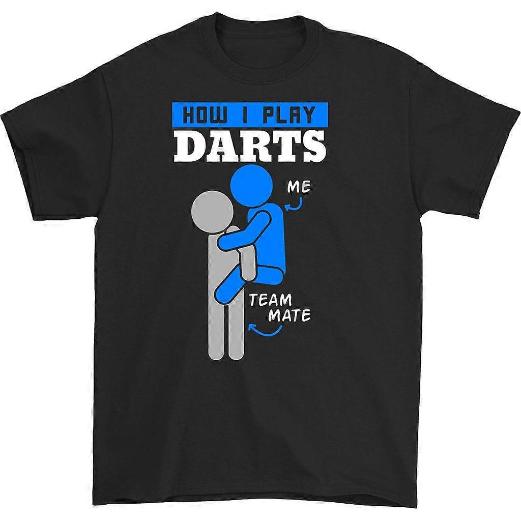 Tričko How I Play Darts Me Team Mate