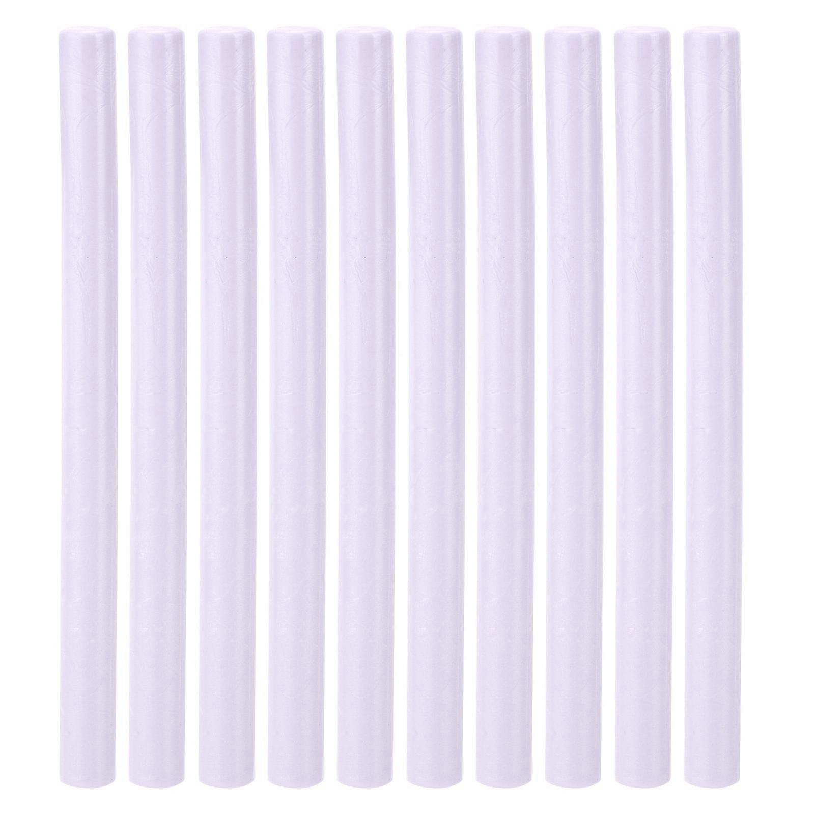 10個シーリングワックススティックマルチカラースモールラウンドスタンプツールDIY招待状封筒用(タロイムパープル)