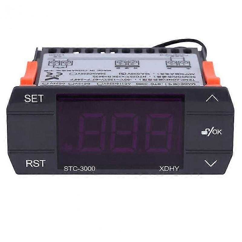 Stc-3000 110v-220v 30a Press Digital Temperature Controller Thermostat With Sensor Controlling Tool