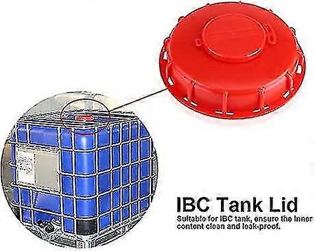 Ibc Tank Lid, Ibc Tote Lid Cap For Liquid Water Tank, Plastic Red 163mm