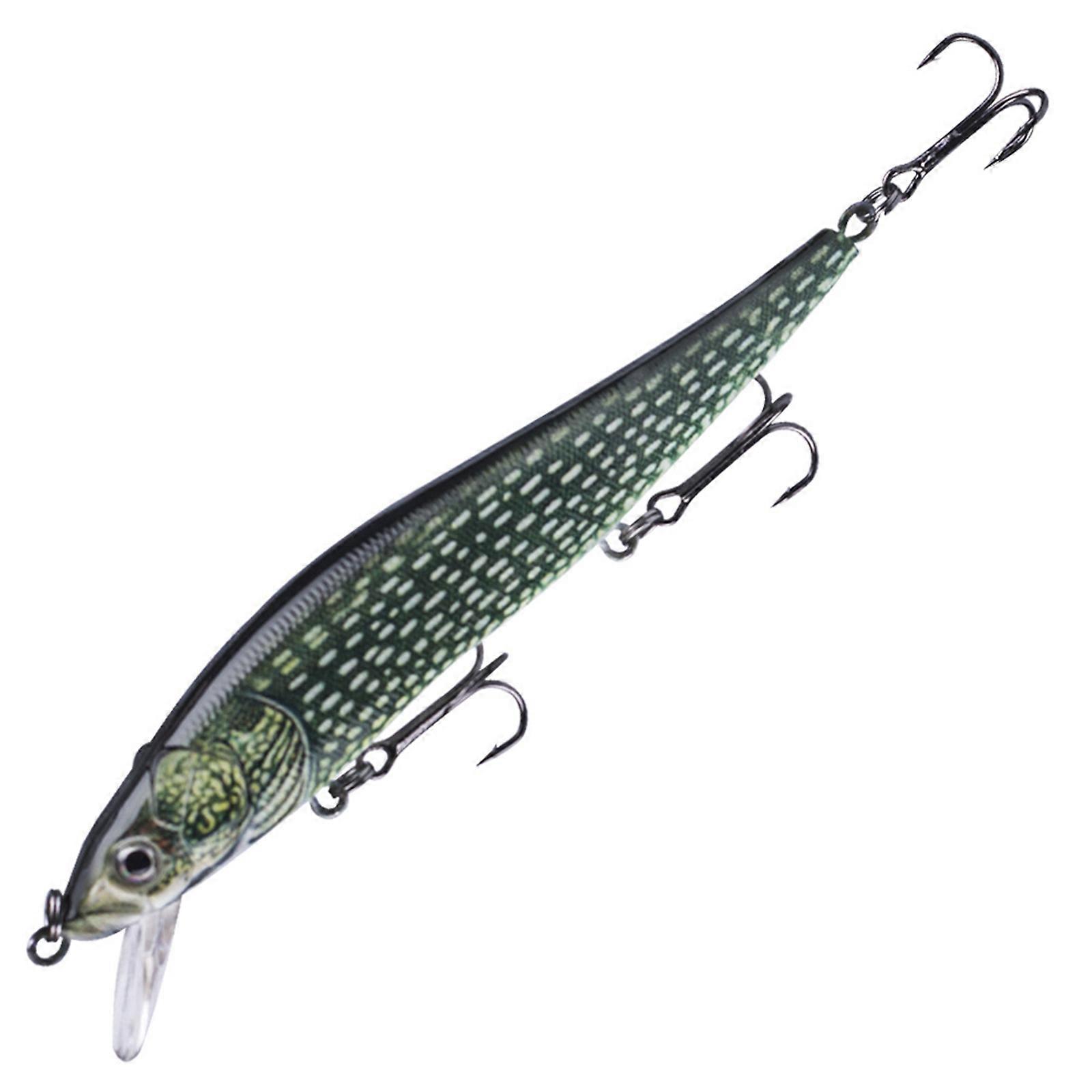 Hard Fishing Lures Sinking Minnow Swing Bait with 3D Realistic Eyes High-Resolution Body Details 12cm 13.3g Jerk Baits for Bass Fishing