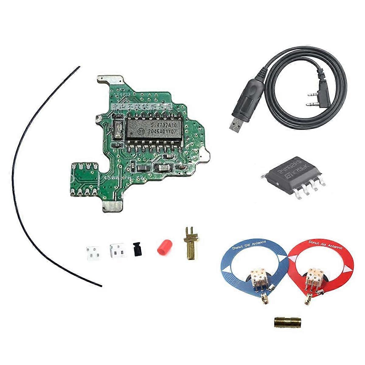 SI4732 Modification Module+Antenna+Programming Cable+2M Chip for UVK5/UVK6 ShortWave FM Dual Antenn