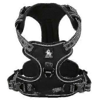 No Pull Dog Harness Reflective Adjustable With 2 Snap Buckles Easy Control Handle Xs Black