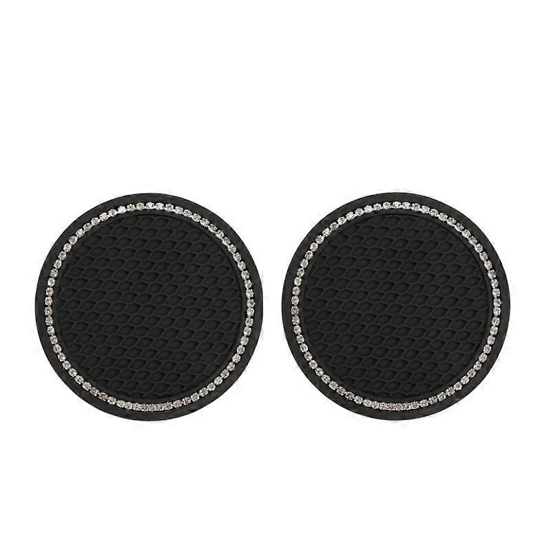 2pcs χαριτωμένο Bling αυτοκίνητο Cup Holder Coaster Mat με στρας για τις γυναίκες κορίτσι καθολικά αντιολισθητικά αυτοκίνητα εσωτερικά εξαρτήματα
