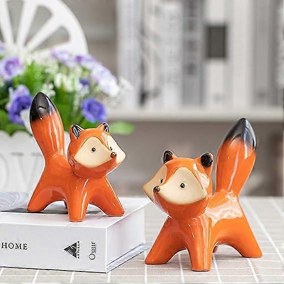 3 statuette volpe in peluche realistiche, decorazioni natalizie