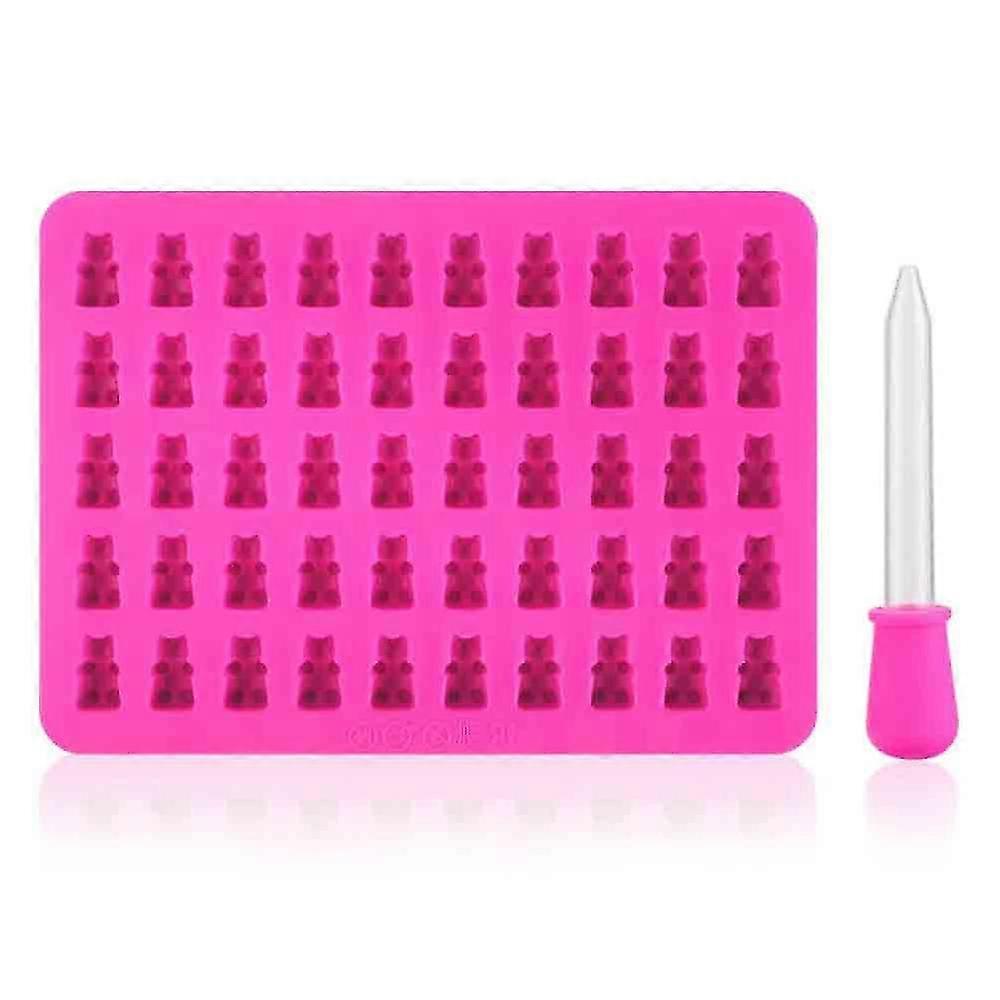 Silicone Mold 50 With Gummy Bear Ice Cube Mold With Dropper Set Mold Making Cute Gift For Your Kids