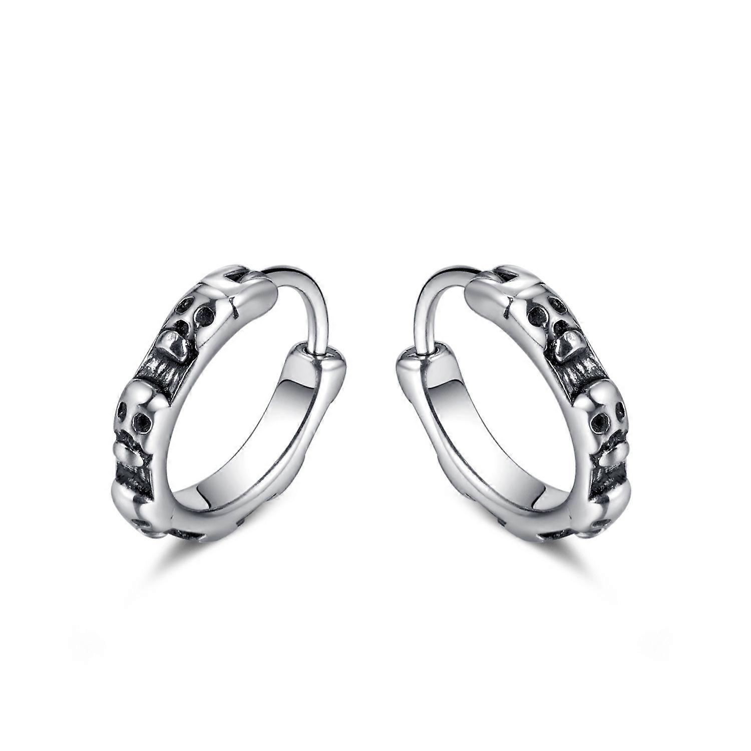 Vintage skull earrings silver