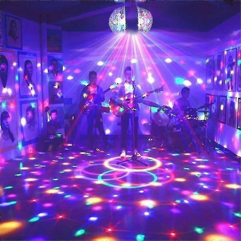 6w B22 Led Crystal Ball Rgb Rotating Stage Light Bulb Party Disco Dj Magic Lamp