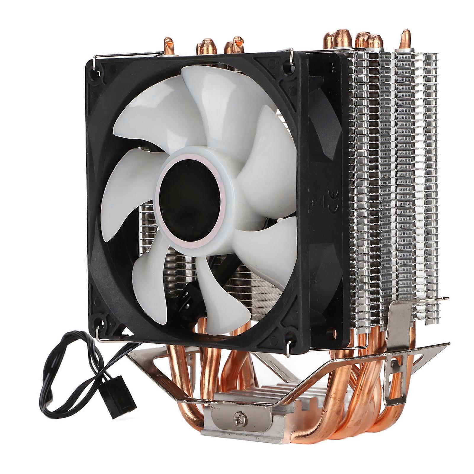 CPU Cooler Direct Contact Technology Precise Airflow Low Noise Excellent Heat Dissipation Six Tubes RGB 3pin CPU FanSingle Fan