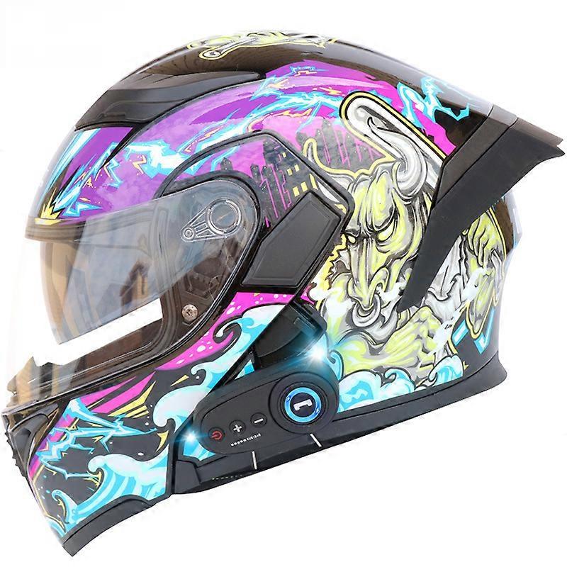 الرجال والنساء بلوتوث دراجة نارية خوذة الوجه للماء مزدوجة المضادة للخدش المضادة للضباب أقنعة قابل للغسل بطانة مع جناح الذيل