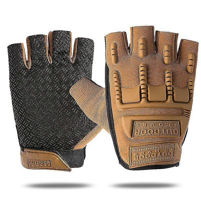 Fingerless Men Gloves Hard Knuckle Military Tactical Gloves Outdoor Sports Shooting Hunting Airsoft Motorcycle Cycling Gloves Multi-color Optional