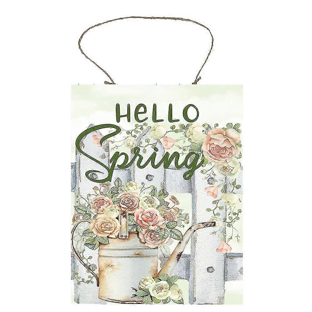 Olá Primavera Pêssego Rosas Metal Sign 8x12 polegadas OU 12x16 polegadas Modo 2321