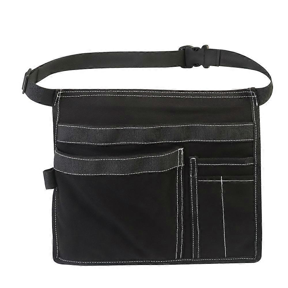 Tool Belt Pouch, 12OZ Multifunctional Canvas Waist Apron Tool Pocket Bags with Adjustable Belt Clip for Workshop Storage/Wood Working Tools/Screwdrive