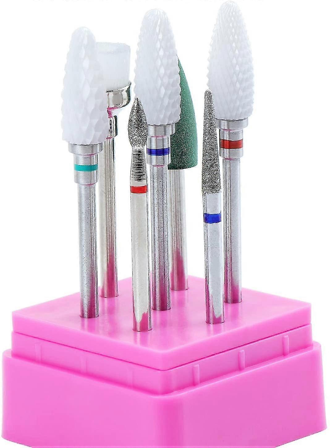 7pcs Professional Tungsten Carbide Ceramic Nail File Set
