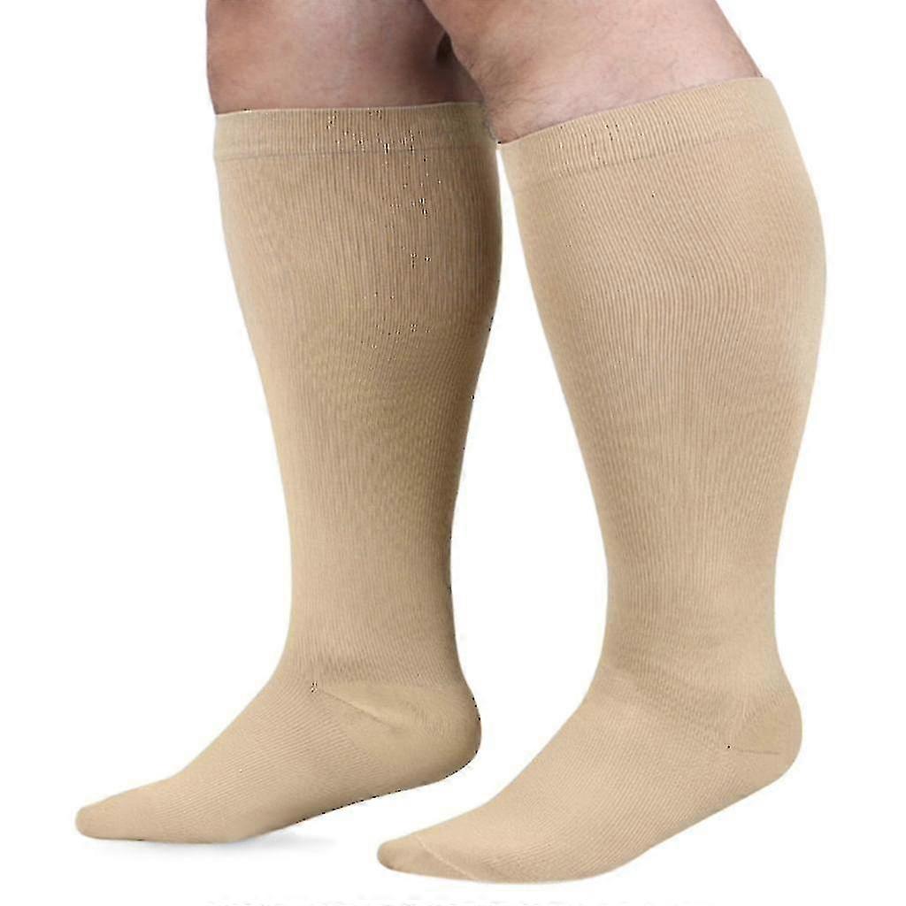 Compression Socks Large Size - Knee High Support Stockings for Circulation