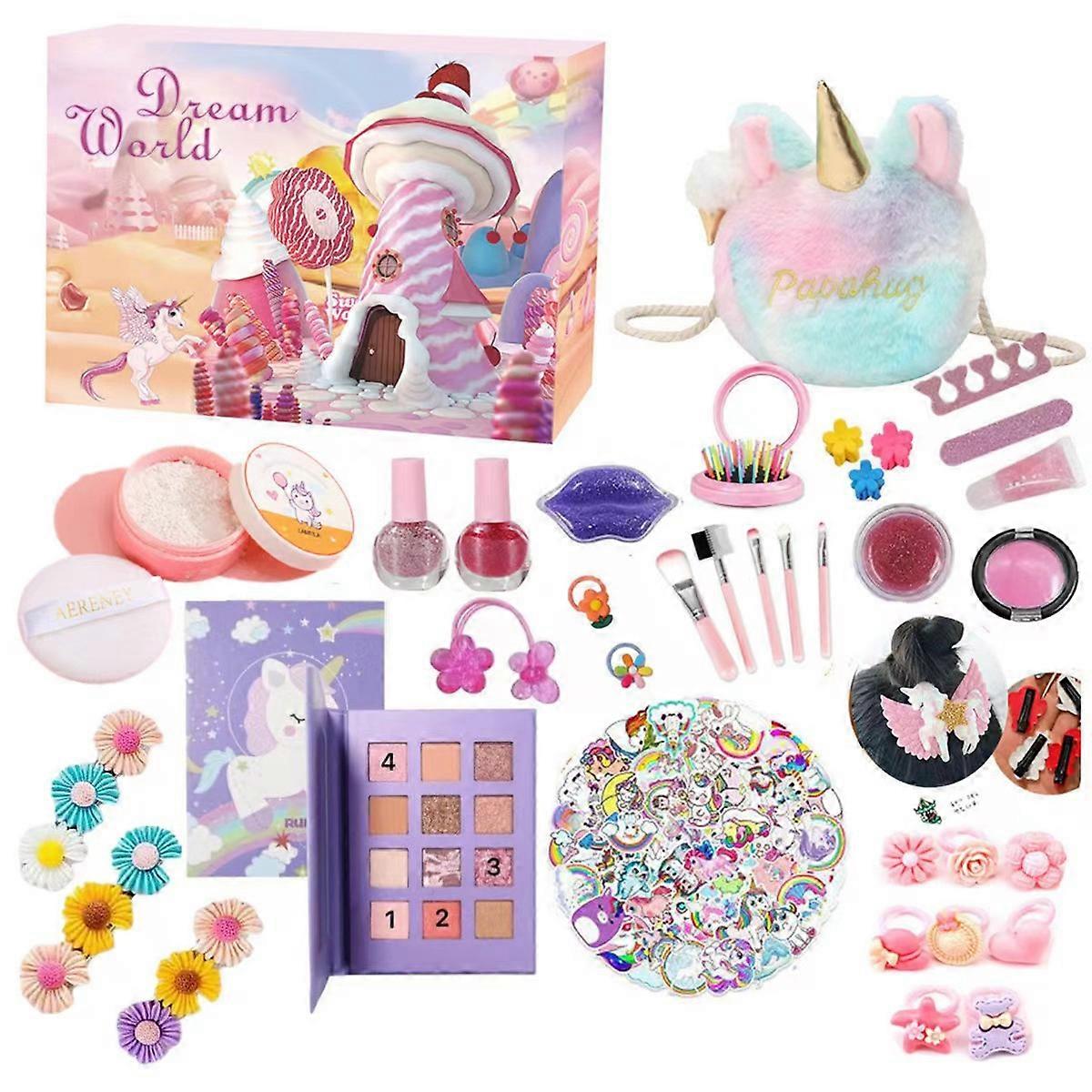 2023 Girls Unicorn Bag Advent Calendar 24 Days Παιδικό Σετ Μακιγιάζ Χριστουγεννιάτικα Δώρα 55τμχ