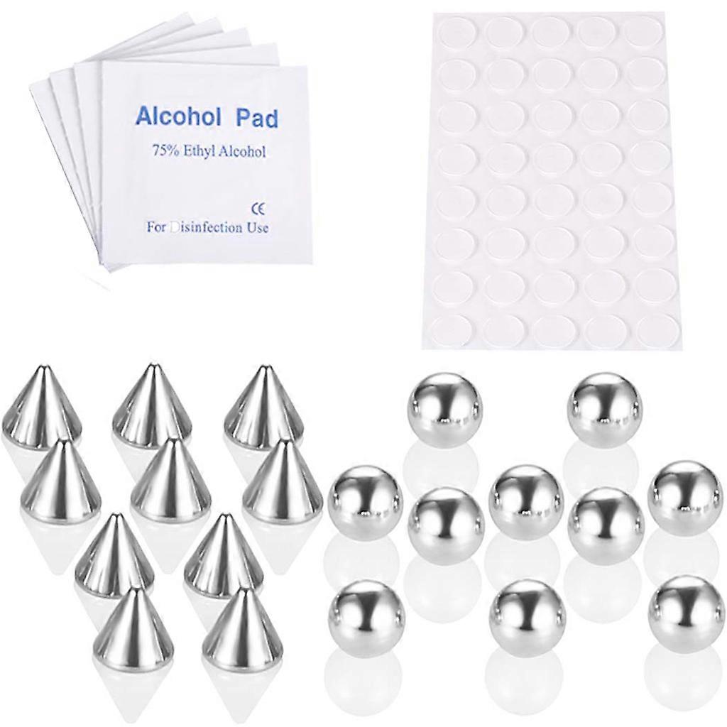 Acciaio inossidabile finto piercing stud set finto naso stud sopracciglio labbro piercing stud