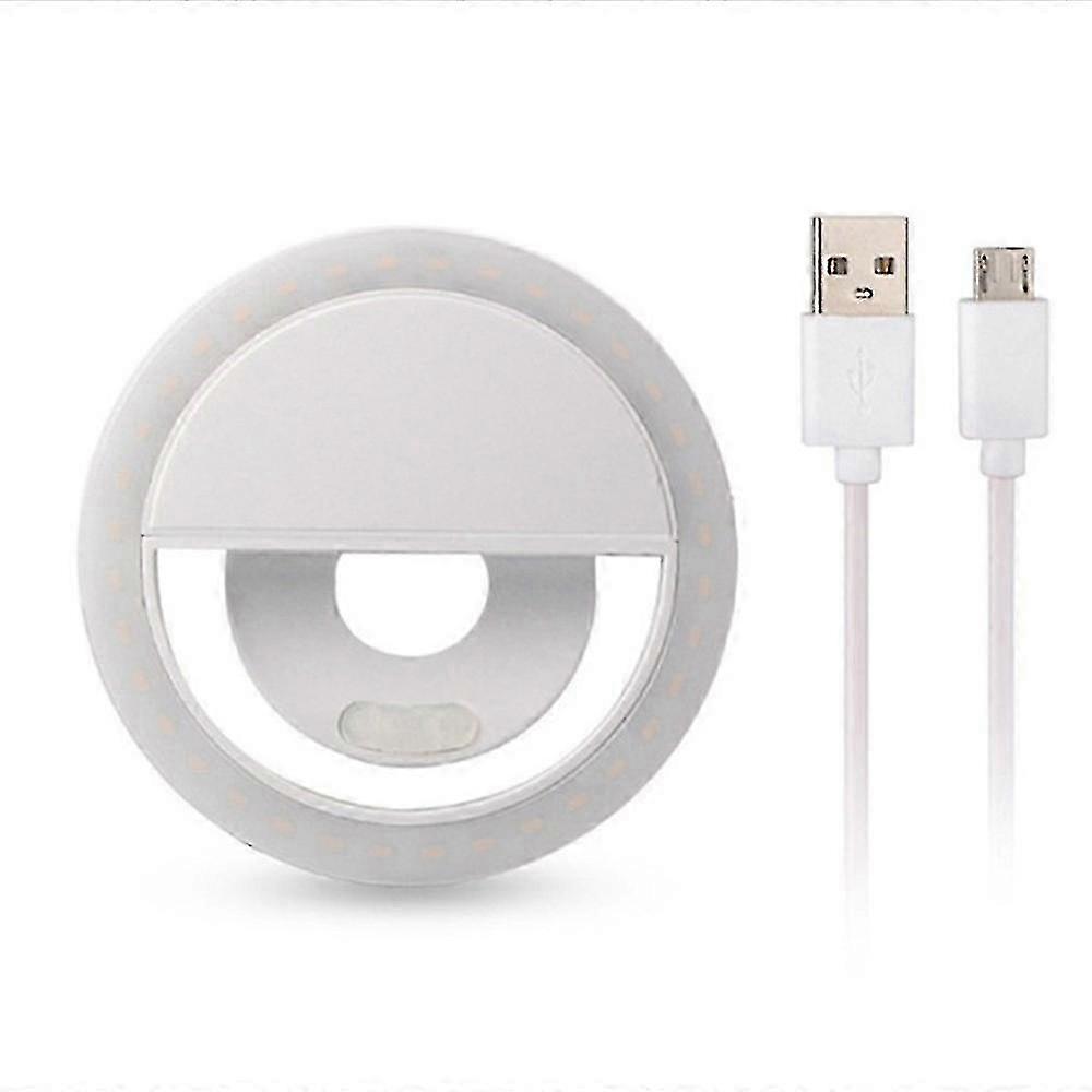 Selfie Ring Light Usb Rechargeable Portable Clip-on Selfie Fill Light Led Lamp 3 Levels