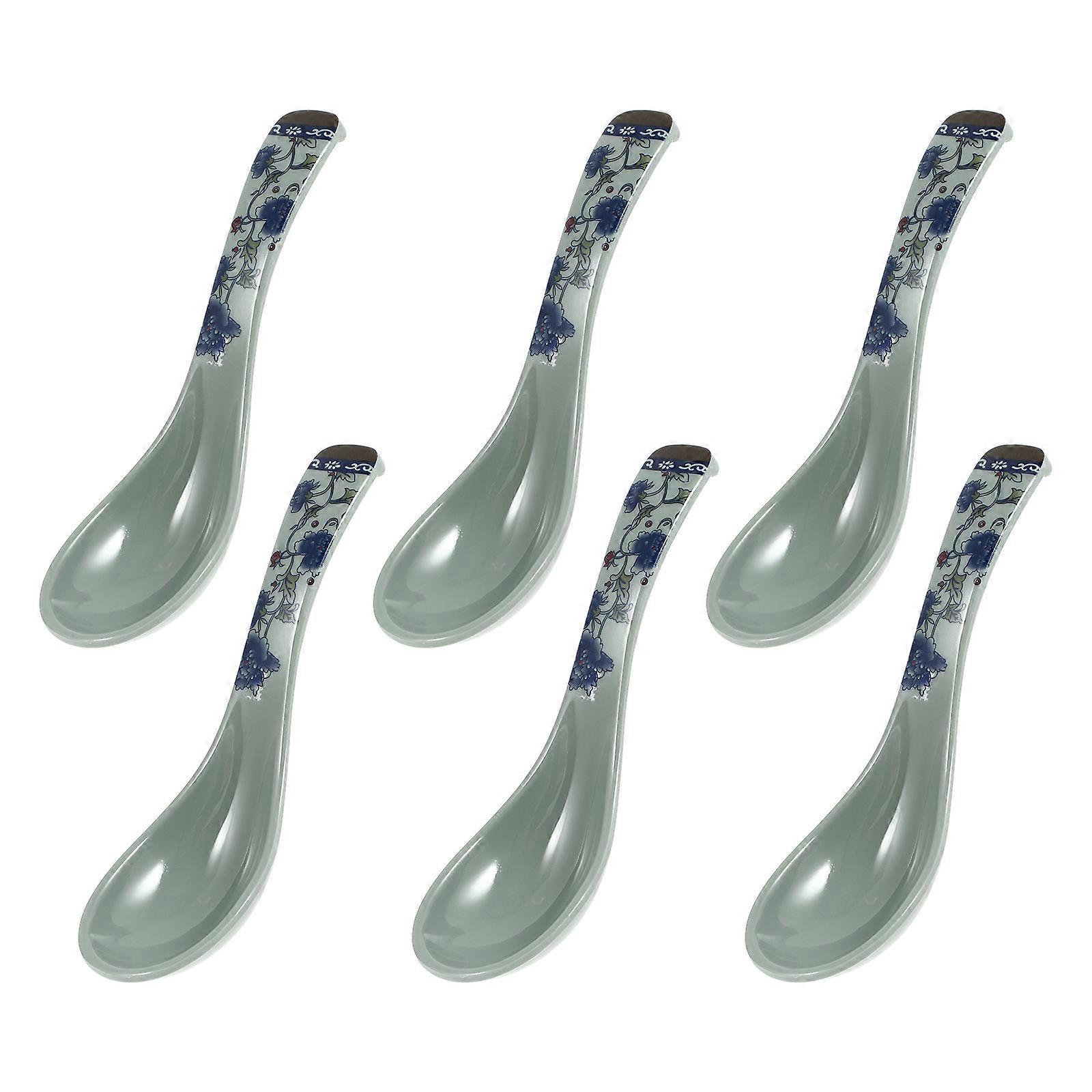 6pcs Durable Household Spoons Durable Spoons Melamine Spoons Soup Spoons