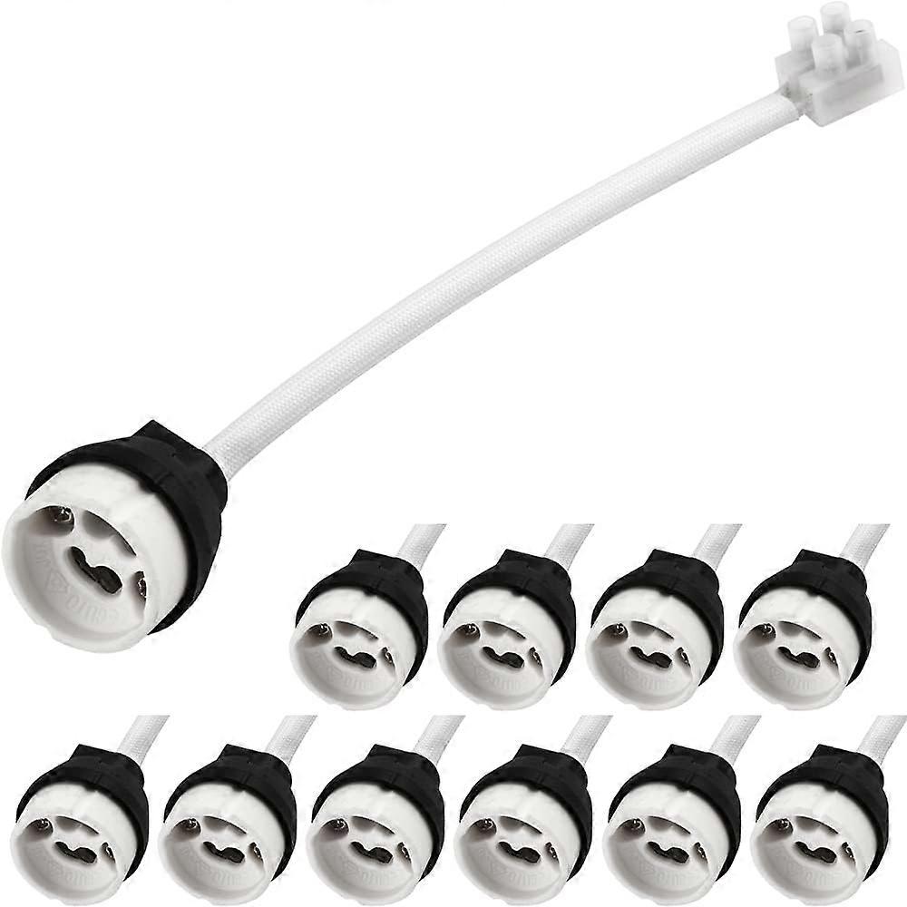 LINJOU 10 pcs GU10 Ampoule standard Douille Terminal Terminal Lampe Support et Bornier/Pont