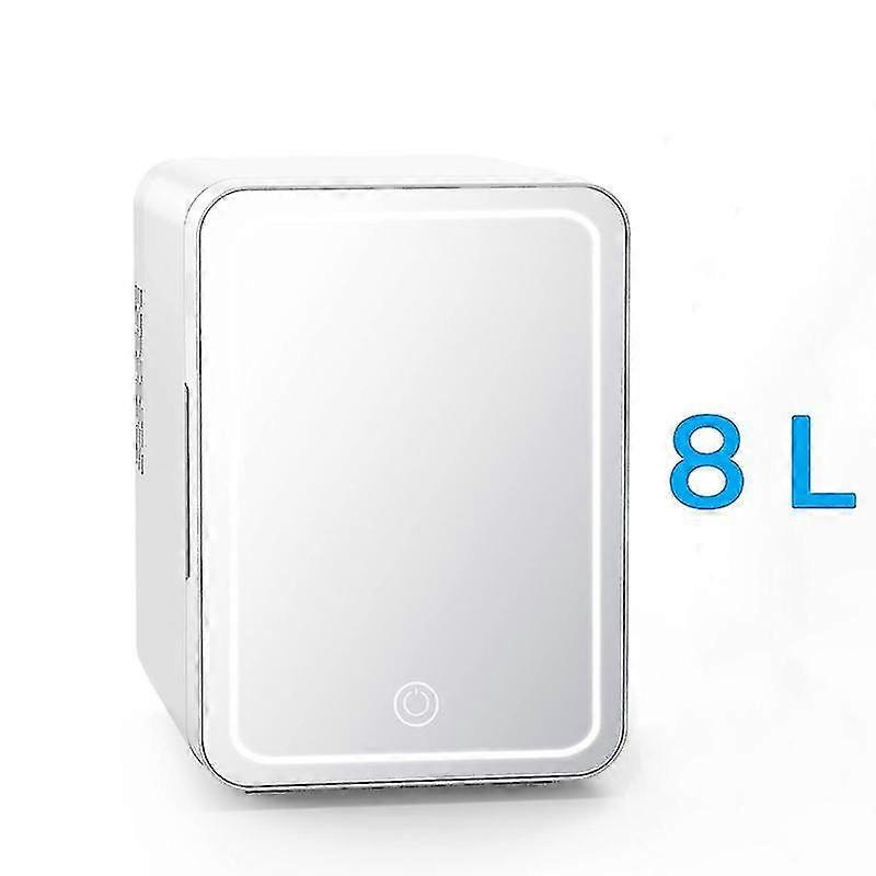 Mini lodówka, 4 litry / 6 puszek Mała lodówka-ac / dc Cooler Cieplej do sypialni Dorm Car Office Desk-portable Compact Tiny Skincare Lodówka dla S