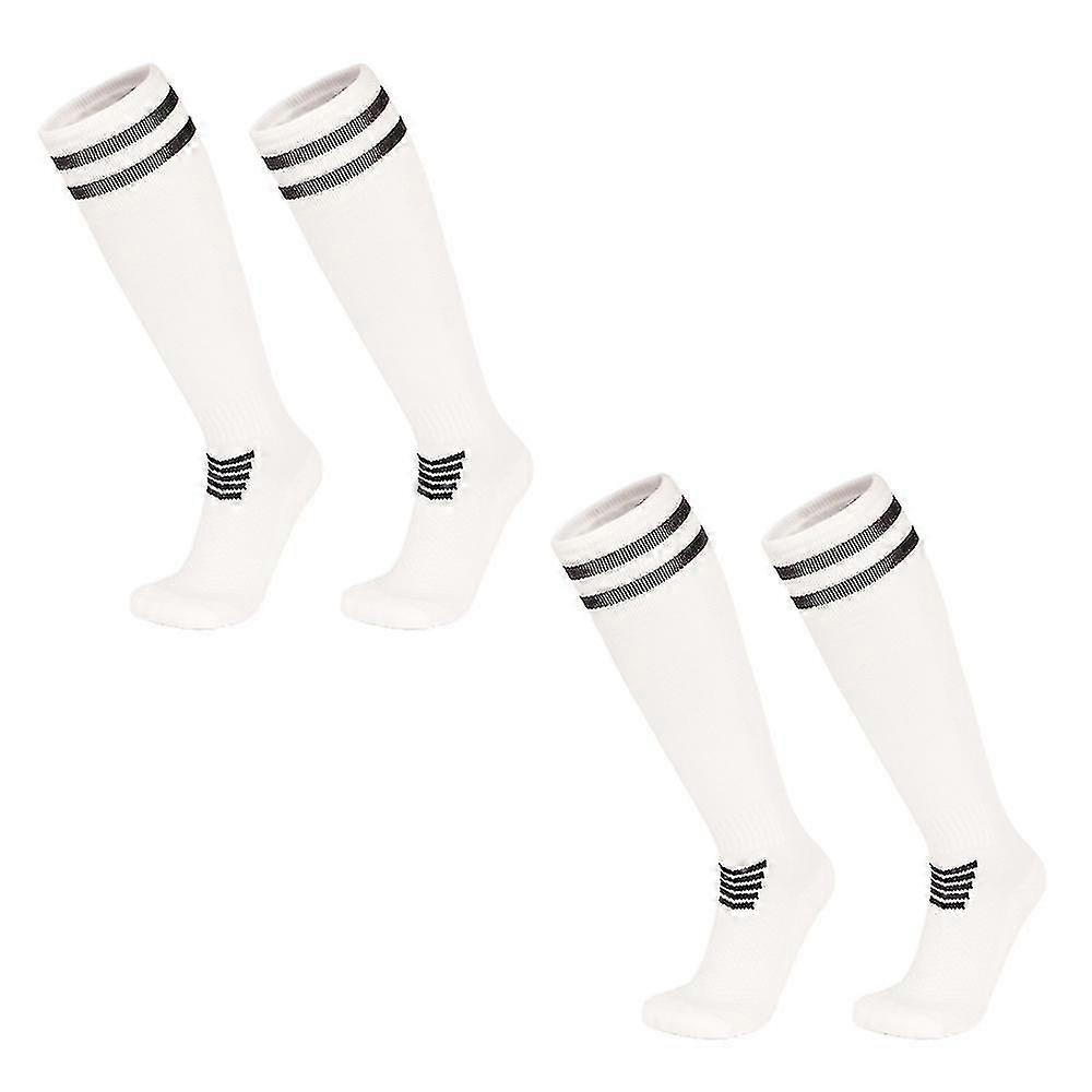 Exquisite exquisite 2er-Pack Fußball-Softball-Baseball-Socken für Jugendliche Kinder Erwachsene Multisport-Sockenweiß S