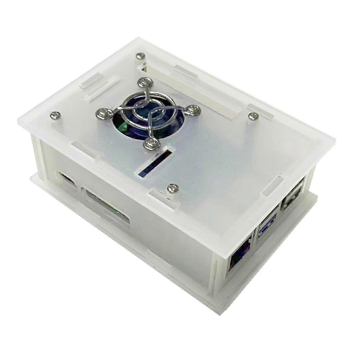 For 5Th Generation Shell with Cooling Fan, Acrylic Transparent Protective Shell Box with Cooling Fan