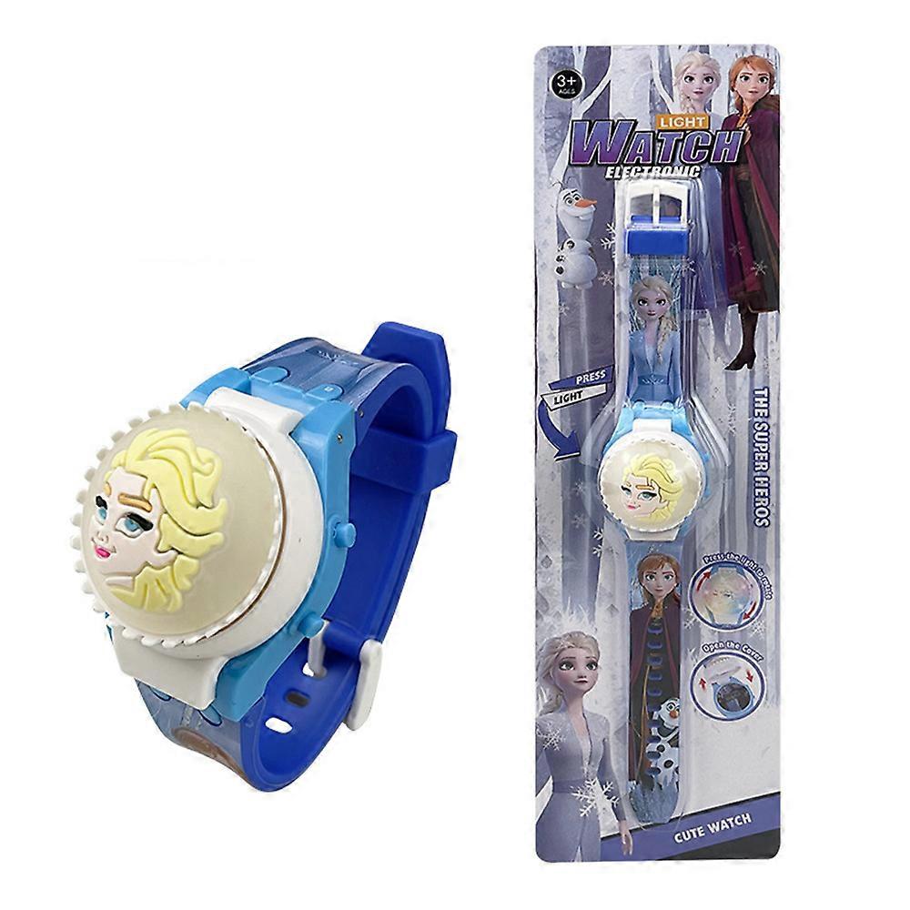 Kids Boy Girls 3D Cartoon Pattern Watch Flashing Light Up Glow Digital Watches Spinning Top Flip Cover Wristwatch