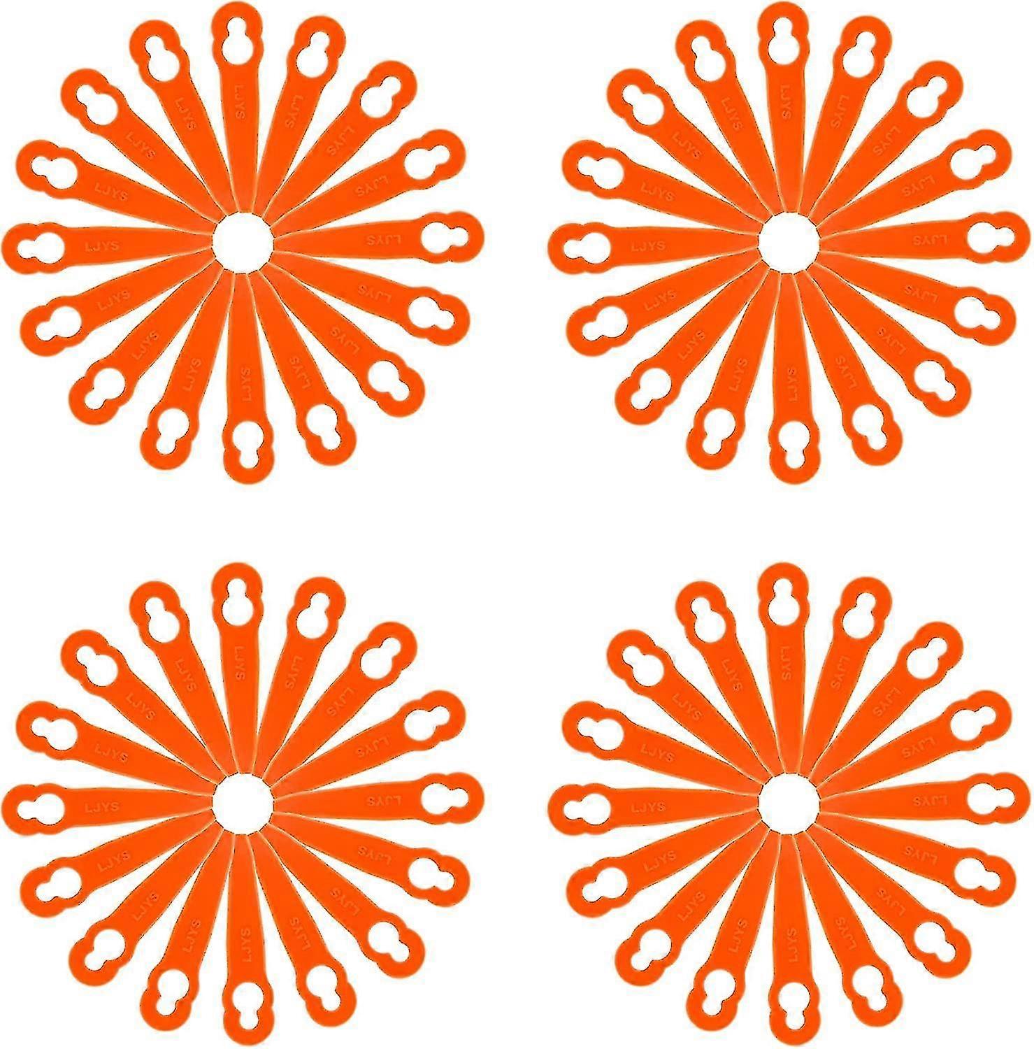 100 stk erstatning plastblader tilbehør til Stihl Polycut 2-2 FSA 45 gressklipper trimmer gressklipping nylonblader hageplen kutter-yky